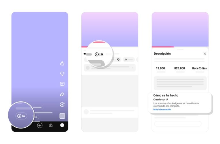 YouTube añade etiquetas para identificar contenido generado con IA